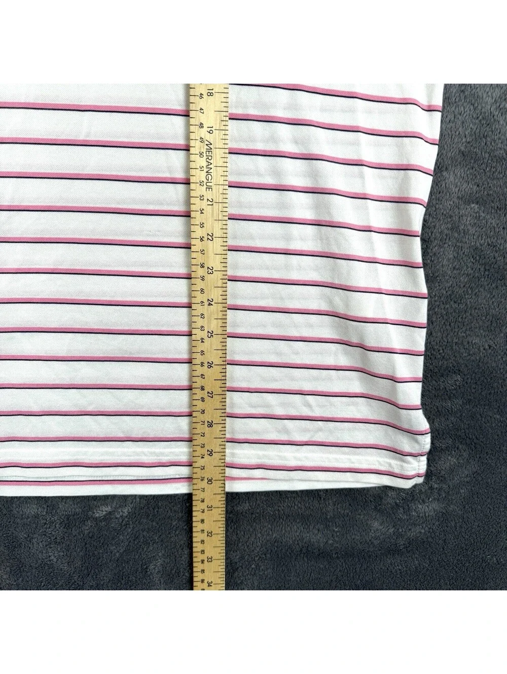 Polo Ralph Lauren Polo Shirt Pro Fit White Pink Striped Golf MenL Clubhouse Prep